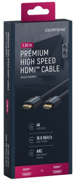 Clicktronic Kabel Hdmi 2.0 4k 60hz 1,5m
