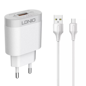 Ładowarka USB 18W PD QC3.0 kabel USB-A microUSB