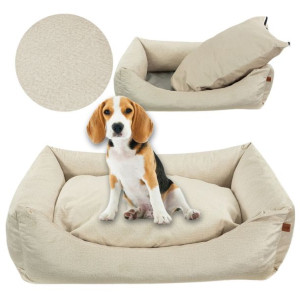 LEGOWISKO KOJEC ŁÓŻKO DLA PSA KOTA Artnico Pet friendly 80x60 cm kremowe