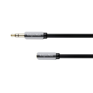 Kabel wtyk   - gniazdo proste  jack 3.5  stereo 1.0m Kruger&Matz