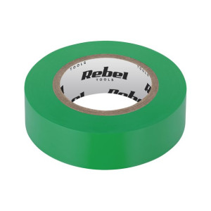 Taśma izolacyjna klejąca REBEL (0,13 mm x 19 mm x 20 yd) zielona