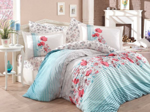 Pościel bawełniana FIESTA AQUA 200x220 Hobby