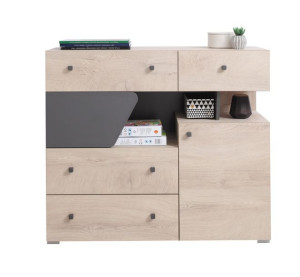 Pojemna KOMODA SZUFLADY PÓŁKI 110 cm DRITTO