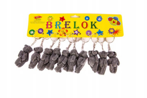 Brelok Do Kluczy Szary Miś Misiek Zestaw 12szt