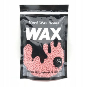 Wosk twardy w granulkach do depilacji 100g - róża