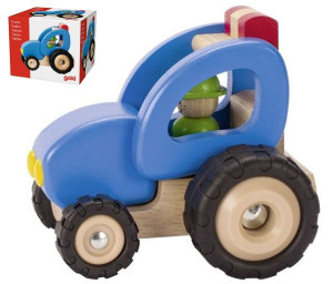 Drewniany Traktor do zabawy dla dziecka