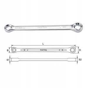 Klucz oczkowy E-TORX E20xE24mm TOPTUL AAEE2024