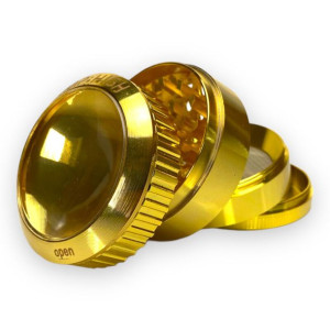 Grinder Champ High Złoty ze szkłem powiększającym