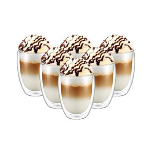 Szklanki Termiczne 350ml Do Kawy Latte Zestaw 6szt Szk01