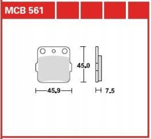 Klocek hamulcowy kpl. MCB561 LUCAS organic