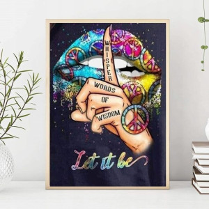 Haft Diamentowy/ Obraz 5D/ usta, rozm. 40x50 cm