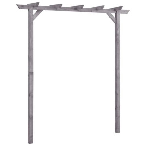 Pergola ogrodowa szara 200x40x205cm drewno sosna