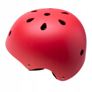 Kask regulowany dla dziecka na rower - czerwony