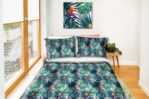 Komplet pościeli bawełnianej 160x200 cm - dżungla