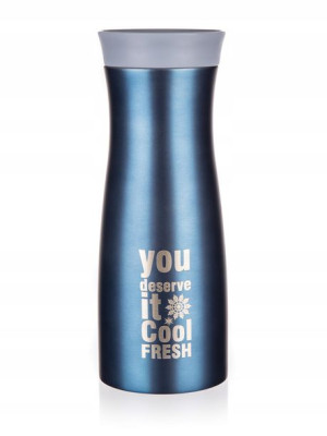 Kubek termiczny METALLIC 380 ml, niebieski
