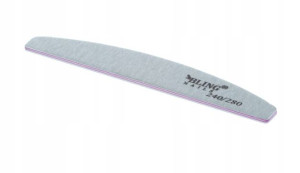 Pilnik do paznokci dwustronny, szary BLING 240/280