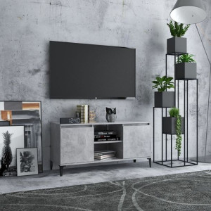 Szafka RTV metalowe nóżki szary beton 103.5x35x50cm