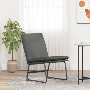Fotel wypoczynkowy ciemnoszary 52x75x76cm tkanina