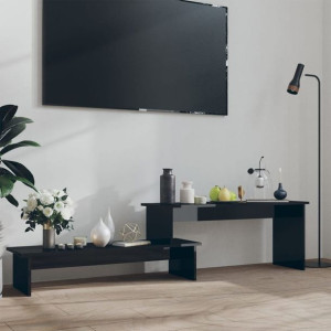 Szafka RTV czarna połysk 180x30x43cm płyta