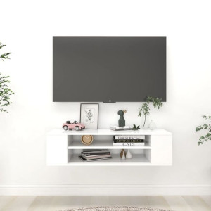 Szafka RTV wisząca biała 100x30x26.5cm płyta wiórowa