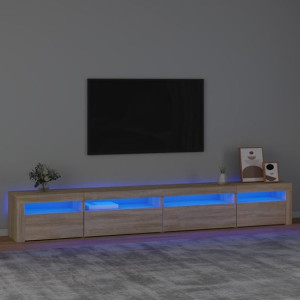 Szafka RTV z LED dąb sonoma 270x35x40cm