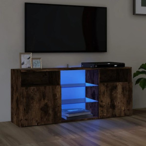 Szafka RTV z LED przydymiony dąb 120x30x50cm