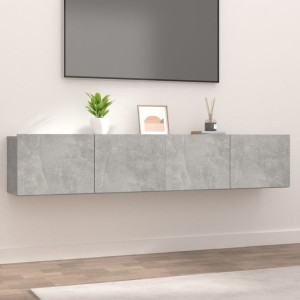Szafki RTV 2 szt. szarość betonu 80x30x30cm