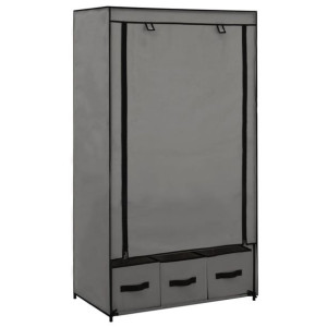 Szafa szara 87x49x159cm materiałowa