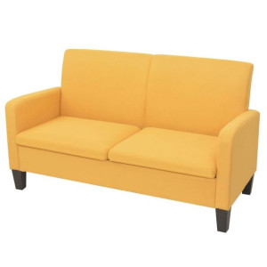 Sofa 2-osobowa żółta 135x65x76cm