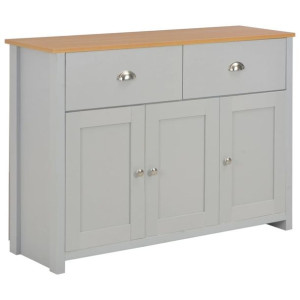Szafka szara drzwi szuflady 112x35x81cm