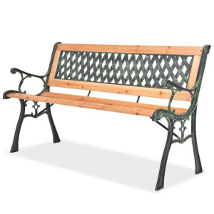 Ławka ogrodowa drewno żeliwo KRATA 122cm