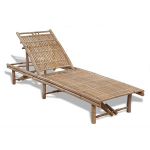 Leżak plażowy bambusowy