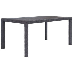Stół ogrodowy 150x90x72cm plastik brązowy