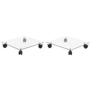 Stojaki na kwiaty na kółkach 2 szt. 35x35cm