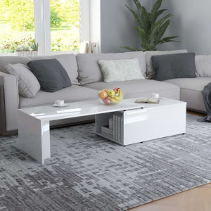 Stolik kawowy połysk biały 150x50x35cm