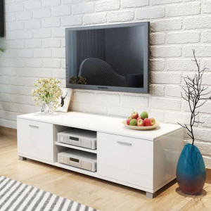 Komoda RTV połysk biała 140x40.3x34.7cm