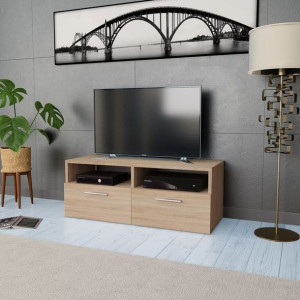 Komoda RTV z płyty wiórowej 95x35x36cm dębowy