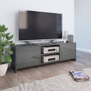 Komoda RTV połysk szara 120x30x37cm