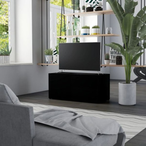 Komoda RTV czarna plyta wiórowa 80x34x36cm