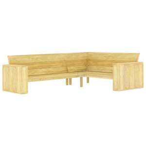 Ławka ogrodowa narożna 239cm drewno