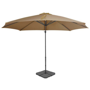 Parasol ogrodowy z przenośną podstawą taupe
