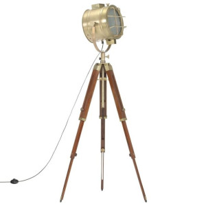 Lampa podłogowa na trójnogu drewno mango 165cm