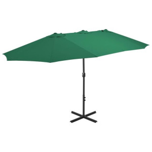 Parasol ogrodowy aluminiowy 460x270cm zielony