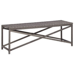 Ławka ogrodowa 120cm polirattan szara