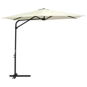 Parasol ogrodowy stalowy 300cm piaskowy