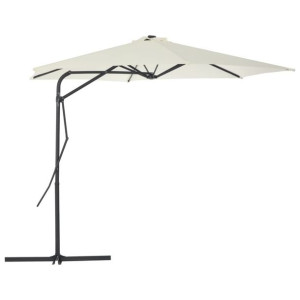 Parasol ogrodowy stalowy 300cm piaskowy