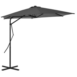 Parasol ogrodowy stalowy 300cm antracyt