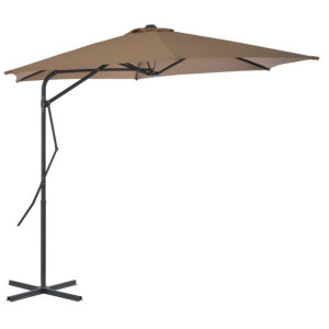 Parasol ogrodowy stalowy 300cm taupe
