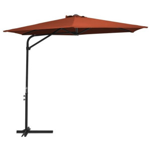 Parasol ogrodowy stalowy 300cm terakota