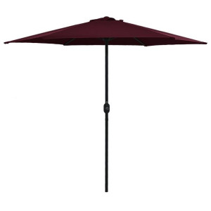 Parasol ogrodowy aluminiowy 270x246cm bordowy